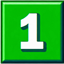 Compteur vert affichant 1