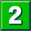 Compteur vert affichant 2